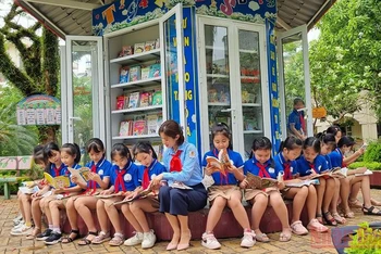 Tỉnh Đoàn, Hội đồng Đội tỉnh Cao Bằng xây dựng Không gian đọc sách, tương tác và sinh hoạt Đội tại Trường Tiểu học Hợp Giang, thành phố Cao Bằng.