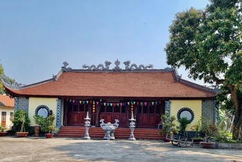 Đình Đại Từ (Văn Lâm, Hưng Yên, một trong những nơi thờ tự Thái sư Lưu Cơ. (Ảnh: Ban tổ chức hội thảo cung cấp)