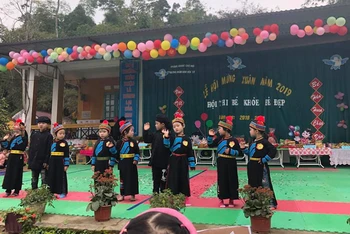 Hội thi bé khỏe, bé đẹp của Trường mầm non Yên Cư 2019. Ảnh http://mnyencucm.backan.edu.vn