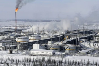 Một cơ sở xử lý dầu tại mỏ dầu Vankorskoye ở phía bắc Krasnoyarsk, Nga. (Ảnh: Reuters)