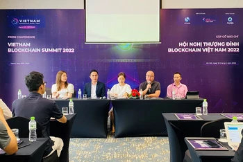 Họp báo công bố tổ chức Hội nghị thượng đỉnh Blockchain Việt Nam 2022.
