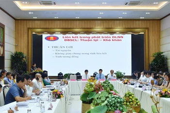 Đại biểu tham dự diễn đàn kết nối du lịch giữa TP Hồ Chí Minh và 13 tỉnh, thành phố đồng bằng sông Cửu Long.
