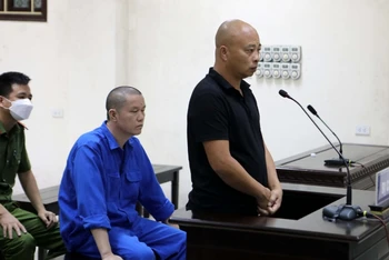 Đường “Nhuệ” và Nguyễn Khắc Nin tại phiên xét xử phúc thẩm ngày 24/5.