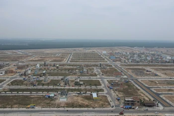 Một góc khu tái định cư Lộc An-Bình Sơn.