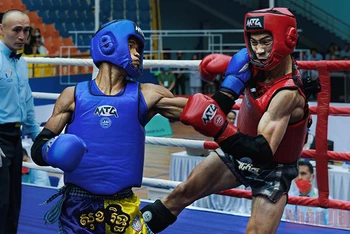 Ảnh đẹp SEA Games 31: Các võ sĩ thi đấu môn Muay Thái
