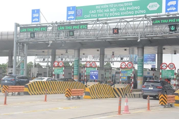 Đường cao tốc Hà Nội-Hải Phòng chỉ thu phí tự động không dừng từ ngày 1/6.