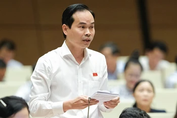 Đại biểu Nguyễn Duy Minh (Đà Nẵng) phát biểu thảo luận tại hội trường ngày 1/6. (Ảnh: quochoi.vn)