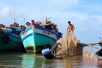 Ngư dân Cà Mau sau chuyến đi biển.