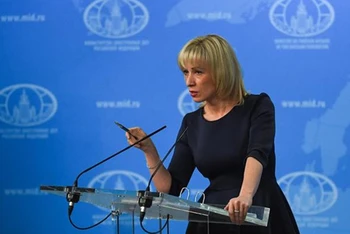 Người phát ngôn Bộ Ngoại giao Nga Maria Zakharova nằm trong danh sách trừng phạt của Mỹ. (Ảnh: AFP/TTXVN)