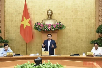 Thủ tướng Phạm Minh Chính chủ trì phiên họp. (Ảnh: Trần Hải)