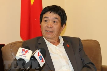 Đại sứ-Trưởng Phái đoàn đại diện thường trực Việt Nam tại ASEAN Nguyễn Hải Bằng. (Ảnh: Hữu Chiến/TTXVN) 