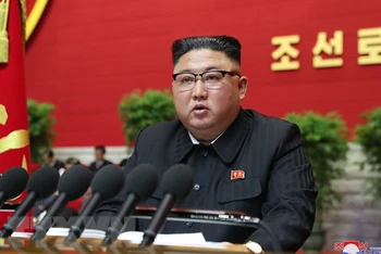 Nhà lãnh đạo Triều Tiên Kim Jong Un. (Ảnh: KCNA/TTXVN)