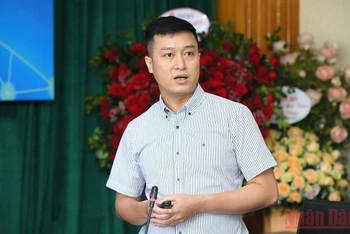 Nhà báo Nguyễn Hoàng Nhật, Phó Tổng Biên tập báo điện tử VietnamPlus. (Ảnh: THÀNH ĐẠT)