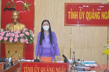 Bí thư Tỉnh ủy Bùi Thị Quỳnh Vân là Trưởng Ban Chỉ đạo Tỉnh ủy về phòng, chống tham nhũng, tiêu cực. 