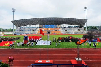 Toàn cảnh Lễ khai mạc Đại hội Thể dục Thể thao tỉnh Kon Tum lần thứ VII năm 2022.