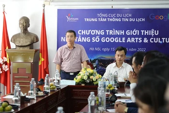 Phó Tổng cục trưởng Tổng cục Du lịch Nguyễn Lê Phúc phát biểu khai mạc. (Ảnh: TCDL) 