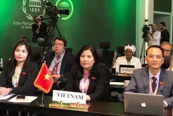 Đoàn Việt Nam tại Hội nghị. (Nguồn: VOV)