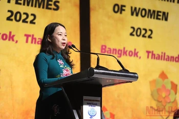 Phó Chủ tịch nước Võ Thị Ánh Xuân phát biểu tại Lễ khai mạc hội nghị.