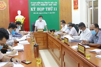 Một phiên họp của Ủy ban Kiểm tra Tỉnh ủy Đắk Lắk. (Ảnh minh họa: baodaklak.vn)