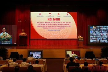 Đồng chí Bùi Thanh Sơn phát biểu kết luận hội nghị.