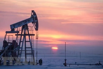 Một mỏ khai thác dầu ở Almetyevsk, Nga. (Ảnh: TASS/TTXVN)