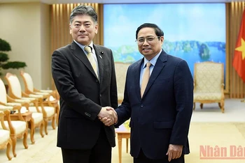 Thủ tướng Phạm Minh Chính tiếp Bộ trưởng Tư pháp Nhật Bản Furukawa Yoshihisa.