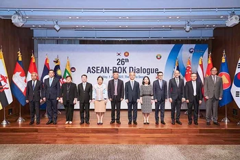 Đối thoại ASEAN-Hàn Quốc lần thứ 26 là đối thoại đầu tiên do ASEAN và bên đối tác tổ chức trực tiếp sau hai năm gián đoạn bởi Covid-19. (Ảnh: Bộ Ngoại giao)