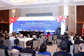 Diễn đàn cấp cao Việt Nam-Vương quốc Anh về Kinh tế và Thương mại. (Ảnh TTXVN)