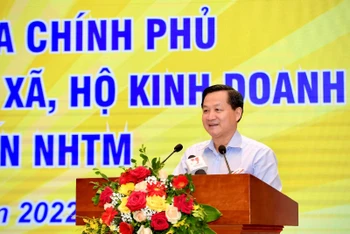 Phó Thủ tướng Lê Minh Khái phát biểu chỉ đạo tại Hội nghị.