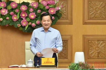 Phó Thủ tướng Lê Minh Khái, Trưởng Ban Chỉ đạo điều hành giá chủ trì cuộc họp. (Ảnh: VGP)