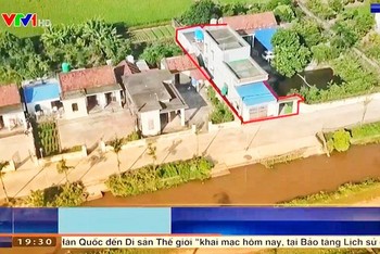 Ngôi nhà là điểm bán lẻ ma túy trong khu dân cư ở xóm Thanh Hùng, xã Giao Thanh, huyện Giao thủy (Nam Định). (Ảnh từ clip phóng sự của VTV)