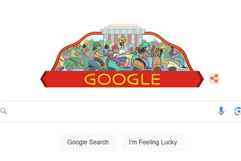 Google thay ảnh đại diện chào mừng Quốc khánh Việt Nam. (Ảnh chụp màn hình)