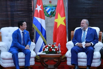 Phó Thủ tướng Trần Hồng Hà hội kiến Thủ tướng Cuba Manuel Marrero Cruz.