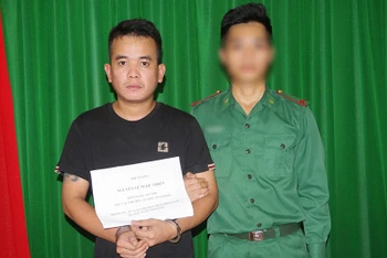Bộ đội Biên phòng Quảng Nam bắt giữ đối tượng Nguyễn Lê Ngọc Thiên.