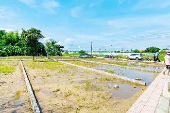 Quảng Nam tăng cường công tác kiểm tra, rà soát các dự án xây dựng khu dân cư trên địa bàn tỉnh. Trong ảnh, khu dân cư tại phường Vĩnh Điện, thị xã Điện Bàn (Quảng Nam).