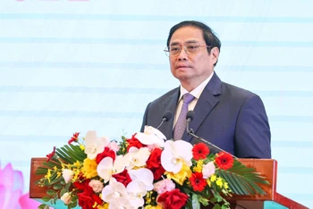 Thủ tướng Phạm Minh Chính phát biểu ý kiến tại Hội nghị. (Ảnh: VGP)
