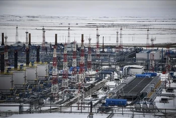Cơ sở khí đốt tự nhiên Bovanenkovo ở bán đảo Yamal, tây bắc Siberia, thuộc Nga. (Ảnh: AFP/TTXVN)