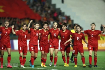 Đội tuyển Bóng đá nữ Việt Nam có lần thứ tám vô địch SEA Games. (Ảnh: TTXVN)