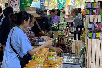Người dân Thành phố Hồ Chí Minh tham quan, mua sắm tại lễ hội “Tết Xanh quà Việt-Xuân Qúy Mão 2023”.