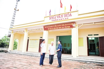 Nhà văn hóa thôn An Lạc, xã Quang Thịnh được xây mới khang trang có sự đóng góp quan trọng của Chi ủy Chi bộ thôn.