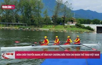 Môn chèo thuyền mang về tấm huy chương đầu tiên cho đoàn thể thao Việt Nam