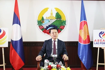 Phó Thủ tướng, Bộ trưởng Ngoại Giao Lào Saleumxay Kommasith. (Ảnh: Trịnh Dũng)