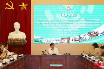 Quang cảnh họp báo. (Ảnh: Bảo Linh)