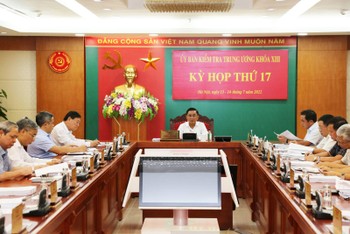 Kỳ họp thứ 17 của Ủy ban Kiểm tra Trung ương. Ảnh: UBKTTW