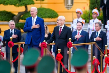[Ảnh] Lễ đón chính thức Tổng thống Hoa Kỳ Joe Biden 
