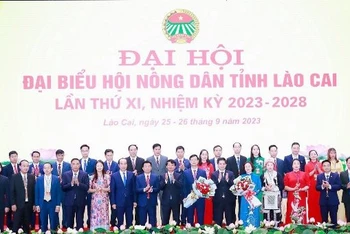 Ban chấp hành Hội Nông dân tỉnh Lào Cai khóa XI, nhiệm kỳ 2023-2028. (Ảnh: QUỐC HỒNG)