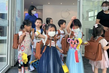 Một trường mẫu giáo ở thành phố Bắc Kinh. (Ảnh: HỮU HƯNG)