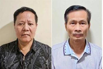 Các đối tượng (từ trái qua phải): Đoàn Văn Huấn, Nguyễn Văn Chính.