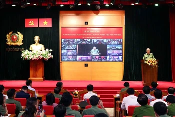 Toàn cảnh lễ hưởng ứng Ngày Pháp luật nước Cộng hòa xã hội chủ nghĩa Việt Nam năm 2023.