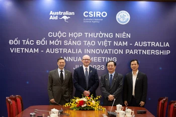 Lãnh đạo CSIRO và MoST tại sự kiện Ngày Đối tác Đổi mới sáng tạo Australia-Việt Nam.